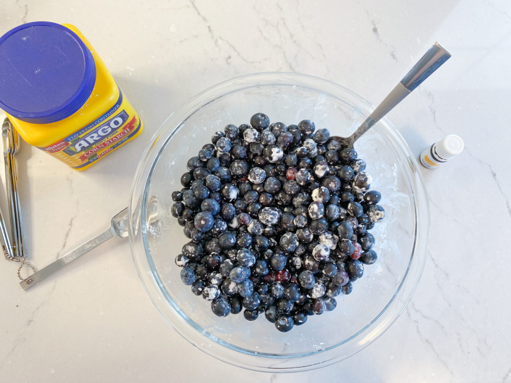 Blueberry filling for crumble