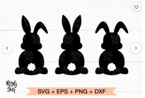 SVG of 3 bunny silhouettes