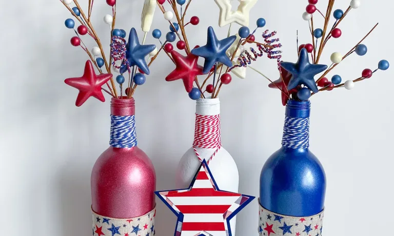 Patriotic Bottle Craft for the 4th of July